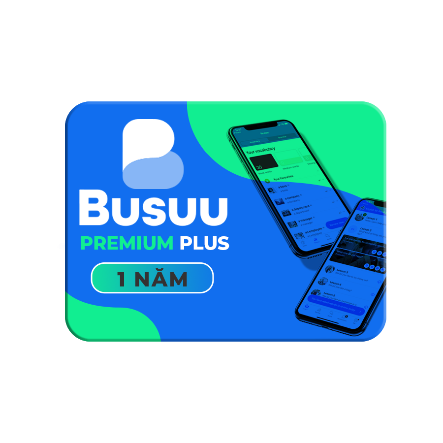 Tài khoản học ngoại ngữ Busuu Plus Premium 1 năm