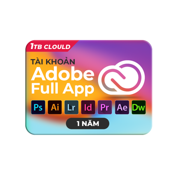 Gia hạn Adobe Full App 1TB Cloud (1 năm)